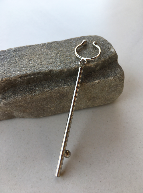 Orecchini artigianali in ottone con rifinitura in argento-Gioielli artigianali Bologna-Gioielli artigianale Elena Brasa