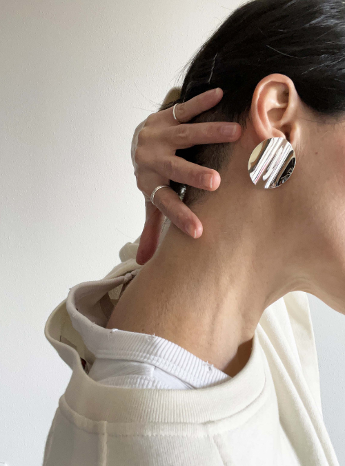 Orecchini geometria CERCHIO ondulati orecchini a cerchio, orecchini in ottone, orecchini fatti a mano, accessori moda, gioielli minimalisti, orecchini geometrici, orecchini leggeri, design contemporaneo, moda elegante, tendenze moda